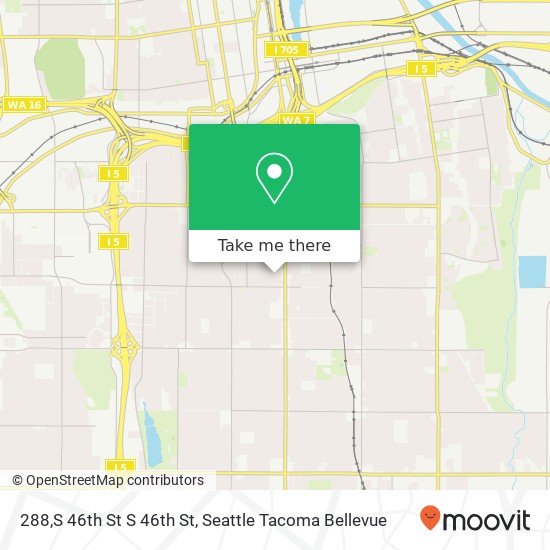 Mapa de 288,S 46th St S 46th St, Tacoma, WA 98418