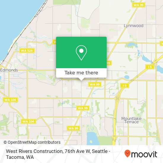 West Rivers Construction, 76th Ave W map