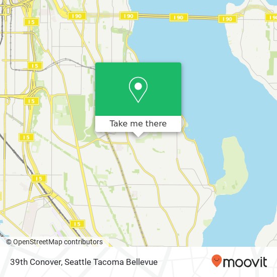 Mapa de 39th Conover, Seattle, WA 98118