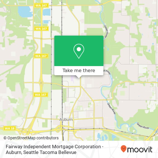 Mapa de Fairway Independent Mortgage Corporation - Auburn, 1833 Auburn Way N