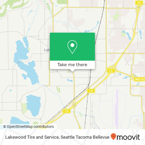 Lakewood Tire and Service, 10514 Bridgeport Way SW map