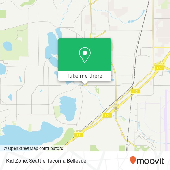 Mapa de Kid Zone, 11120 Gravelly Lake Dr SW