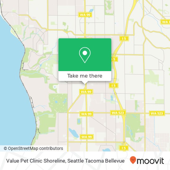 Value Pet Clinic Shoreline, 15915 Westminster Way N map