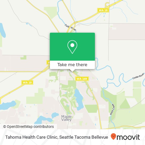 Mapa de Tahoma Health Care Clinic, Maple Valley Black Diamond Rd SE