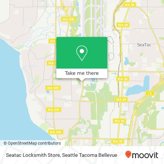 Mapa de Seatac Locksmith Store, 19231 Des Moines Memorial Dr S