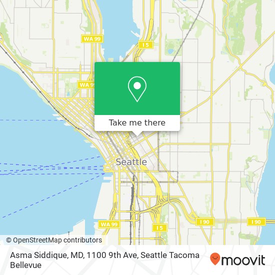 Asma Siddique, MD, 1100 9th Ave map