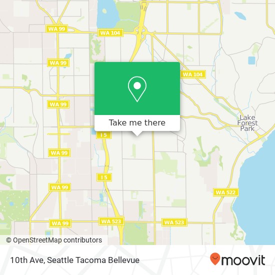 10th Ave, Shoreline (SEATTLE), WA 98155 map