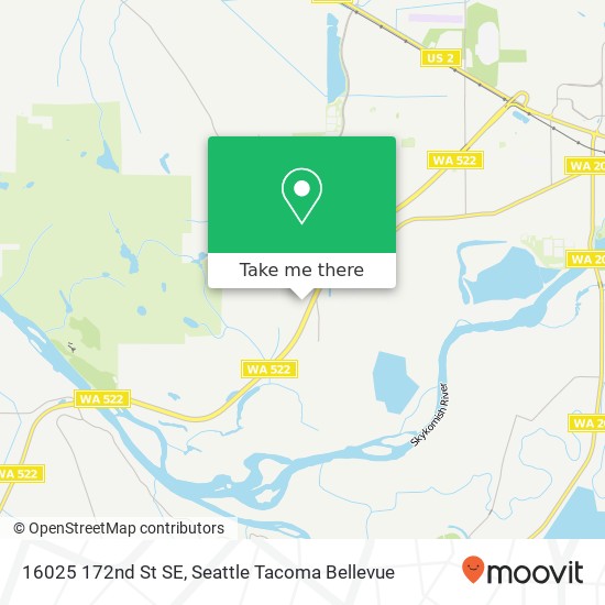 Mapa de 16025 172nd St SE, Snohomish, WA 98290
