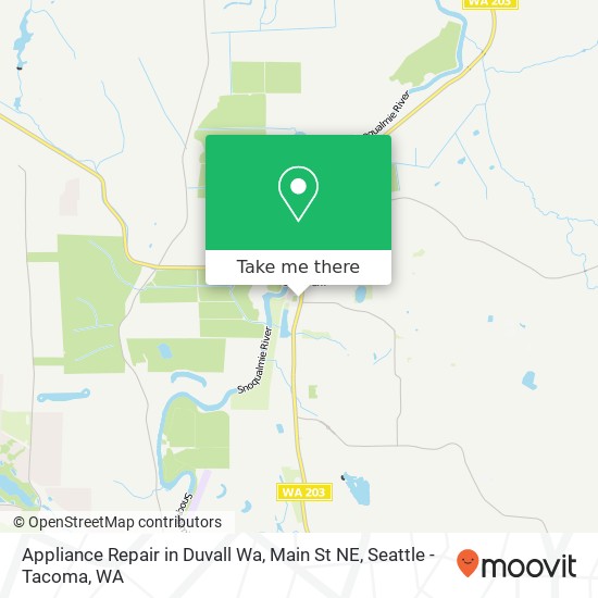 Mapa de Appliance Repair in Duvall Wa, Main St NE
