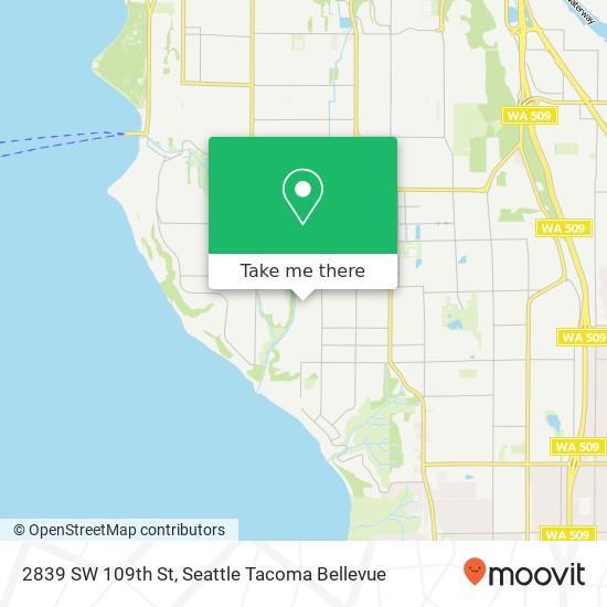 Mapa de 2839 SW 109th St, Seattle, WA 98146