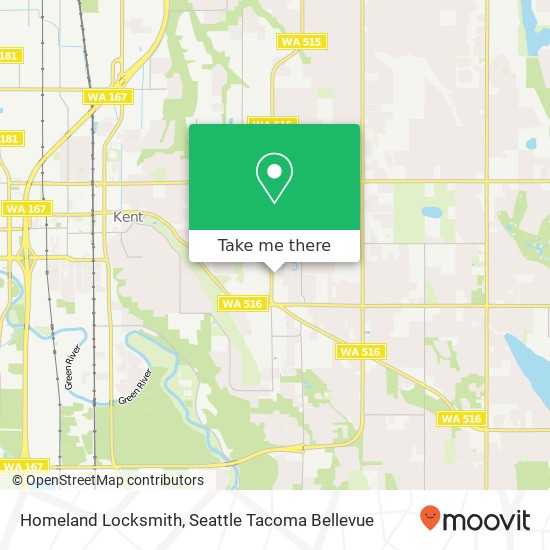 Mapa de Homeland Locksmith, 25206 104th Ave SE