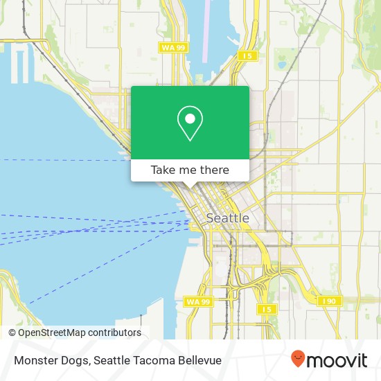 Monster Dogs, 1424 1st Ave map