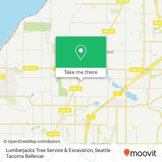 Lumberjacks Tree Service & Excavation, Highway 99 map