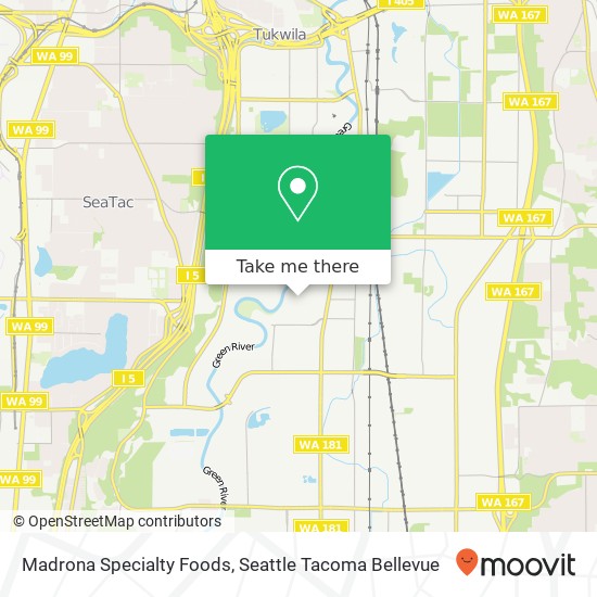 Mapa de Madrona Specialty Foods, 18475 Olympic Ave S