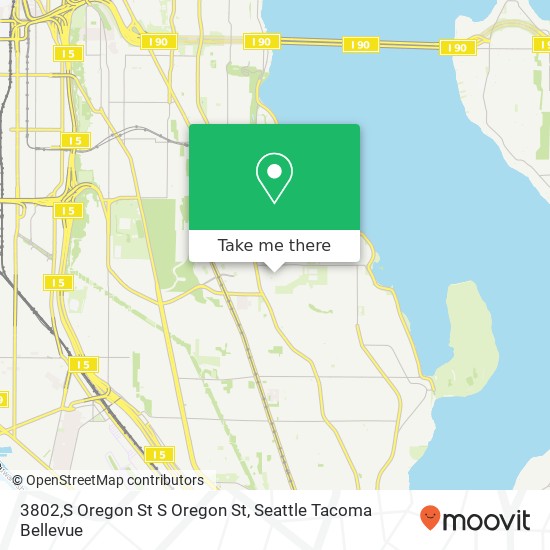Mapa de 3802,S Oregon St S Oregon St, Seattle, WA 98118