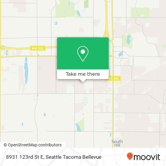 Mapa de 8931 123rd St E, Puyallup, WA 98373