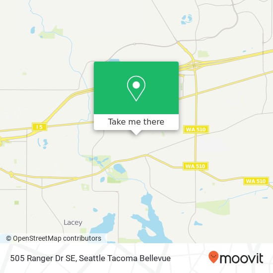 Mapa de 505 Ranger Dr SE, Lacey, WA 98503