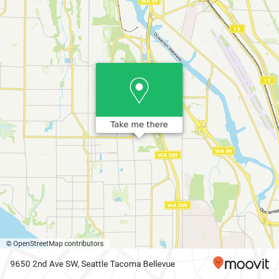 Mapa de 9650 2nd Ave SW, Seattle, WA 98106