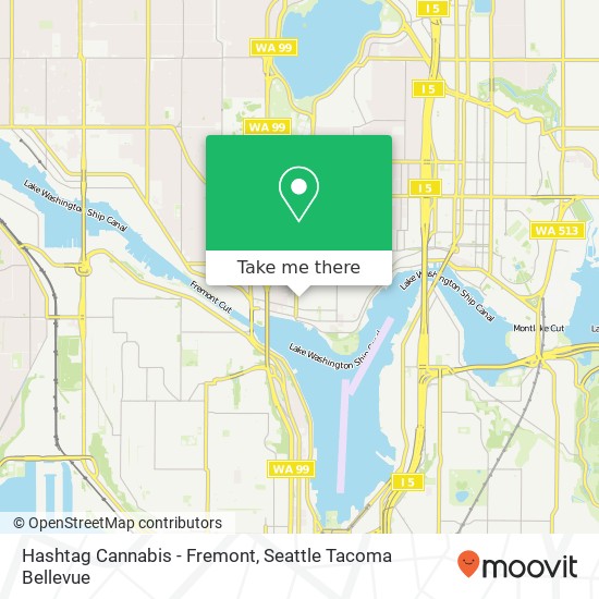 Mapa de Hashtag Cannabis - Fremont, 3540 Stone Way N