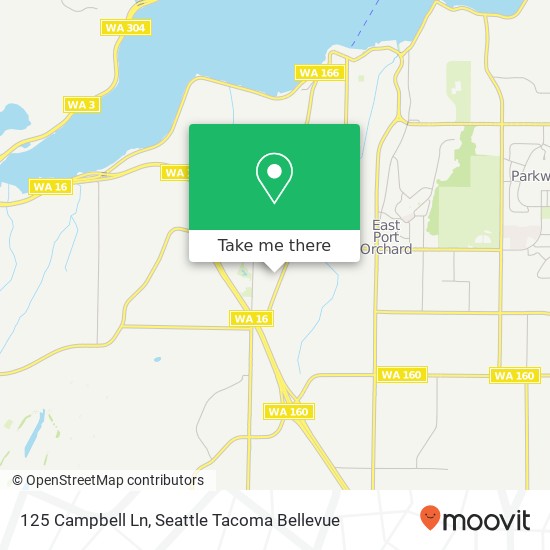 Mapa de 125 Campbell Ln, Port Orchard, WA 98366