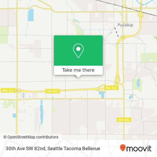 Mapa de 30th Ave SW 82nd, Puyallup, WA 98373