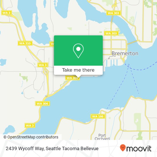 Mapa de 2439 Wycoff Way, Bremerton, WA 98314