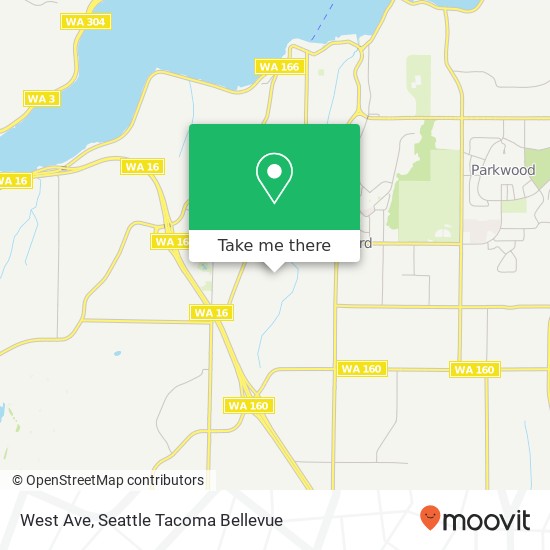 Mapa de West Ave, Port Orchard (WYE LAKE), WA 98366