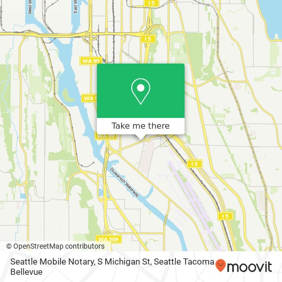 Seattle Mobile Notary, S Michigan St map