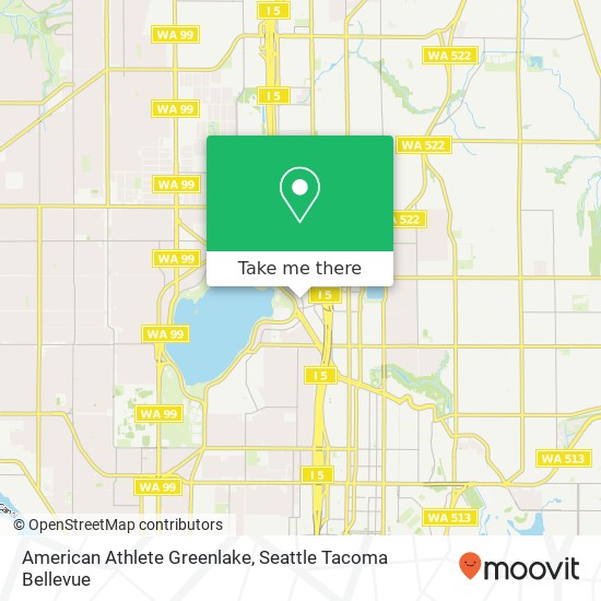 Mapa de American Athlete Greenlake, 7203 Woodlawn Ave NE