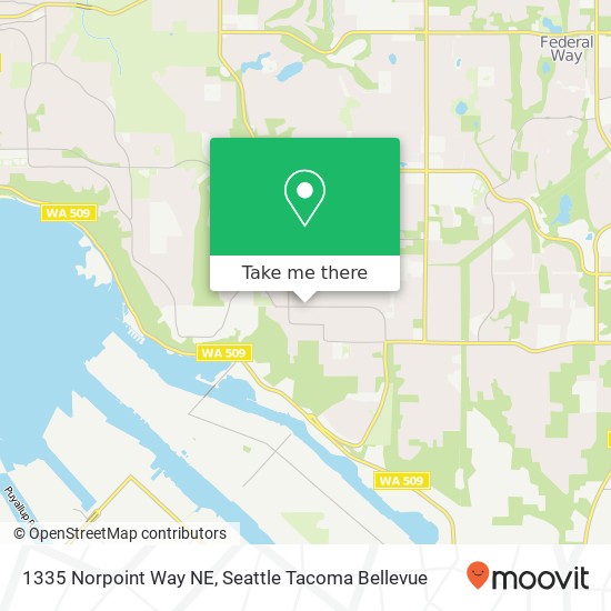 Mapa de 1335 Norpoint Way NE, Tacoma, WA 98422