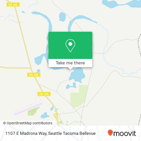 Mapa de 1107 E Madrona Way, Shelton, WA 98584