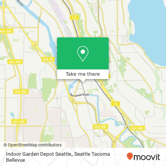 Indoor Garden Depot Seattle,, 10838 E Marginal Way S map
