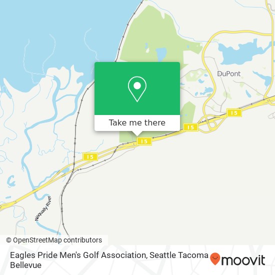 Mapa de Eagles Pride Men's Golf Association, Dupont, WA 98327
