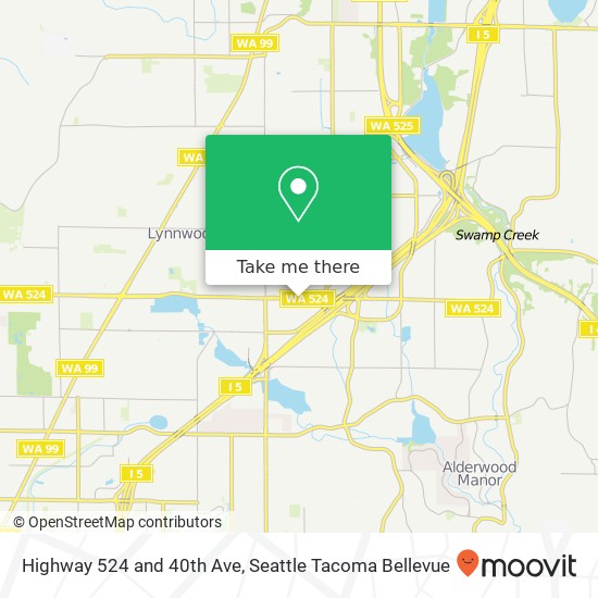 Mapa de Highway 524 and 40th Ave, Lynnwood, WA 98036