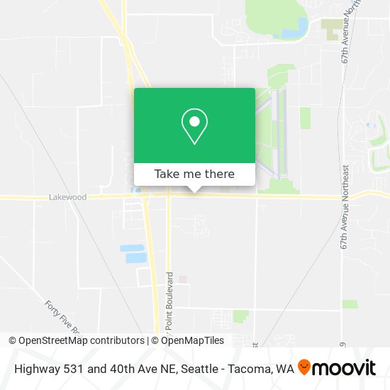 Mapa de Highway 531 and 40th Ave NE