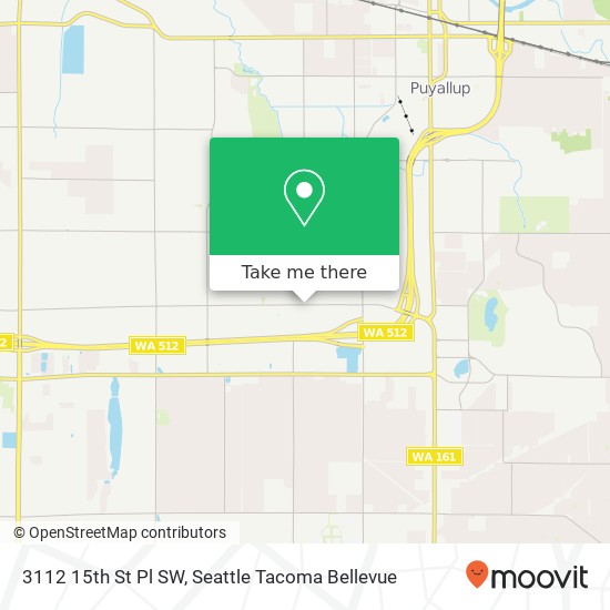 Mapa de 3112 15th St Pl SW, Puyallup, WA 98373