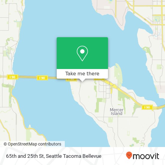 Mapa de 65th and 25th St, Mercer Island, WA 98040