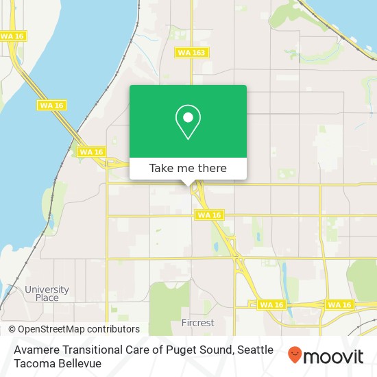 Avamere Transitional Care of Puget Sound, 630 S Pearl St map