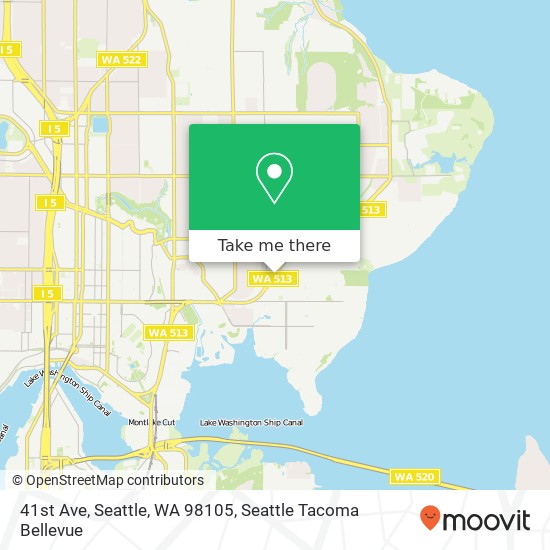 Mapa de 41st Ave, Seattle, WA 98105