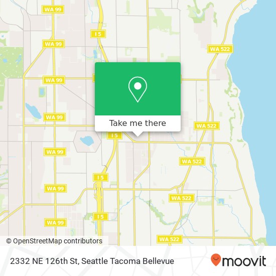 Mapa de 2332 NE 126th St, Seattle, WA 98125