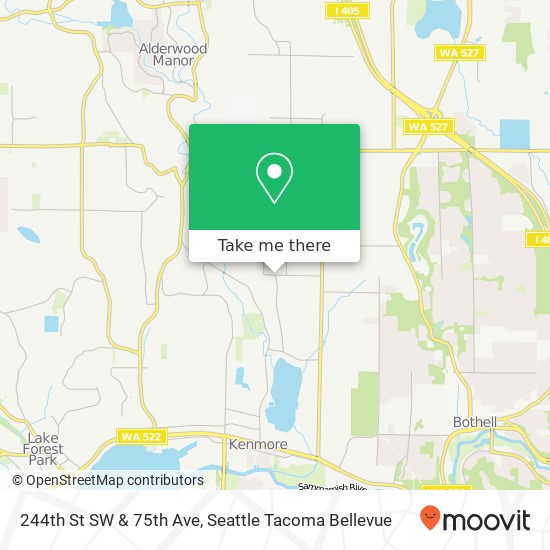 244th St SW & 75th Ave, Kenmore, WA 98028 map