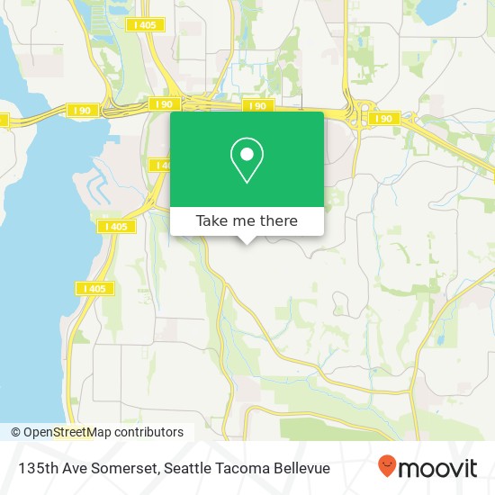 135th Ave Somerset, Bellevue, WA 98006 map