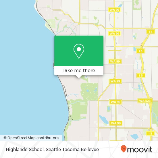 Highlands School, NW Highland Dr map