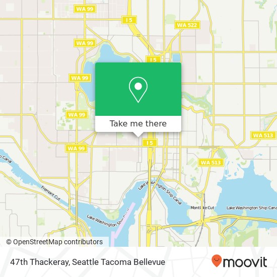 Mapa de 47th Thackeray, Seattle, WA 98105