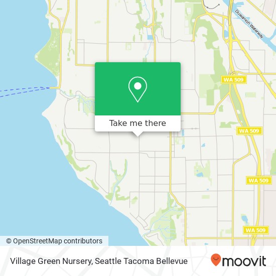 Mapa de Village Green Nursery, 10223 26th Ave SW