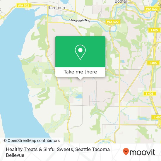 Mapa de Healthy Treats & Sinful Sweets, 14125 83rd Pl NE