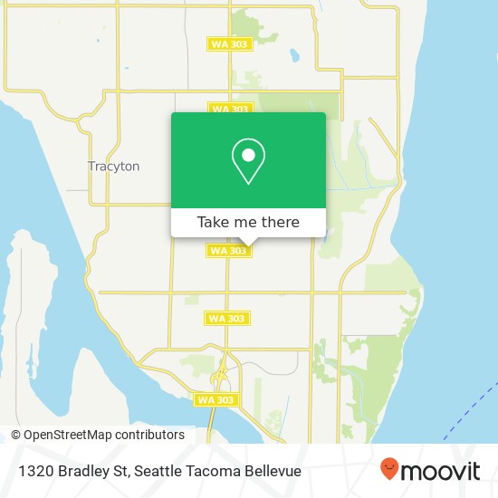Mapa de 1320 Bradley St, Bremerton, WA 98310