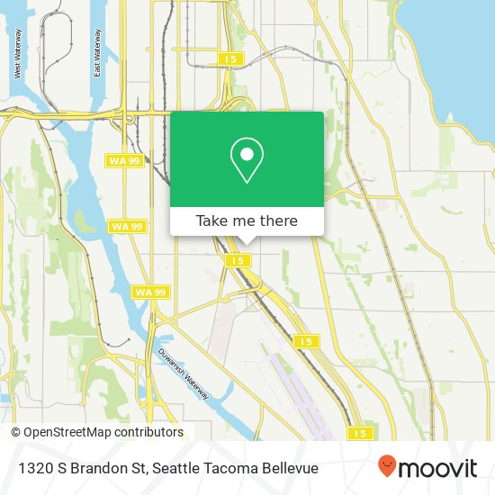 Mapa de 1320 S Brandon St, Seattle, WA 98108