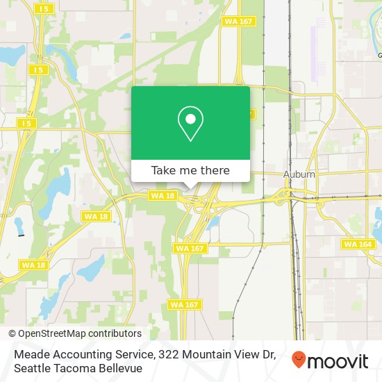 Mapa de Meade Accounting Service, 322 Mountain View Dr