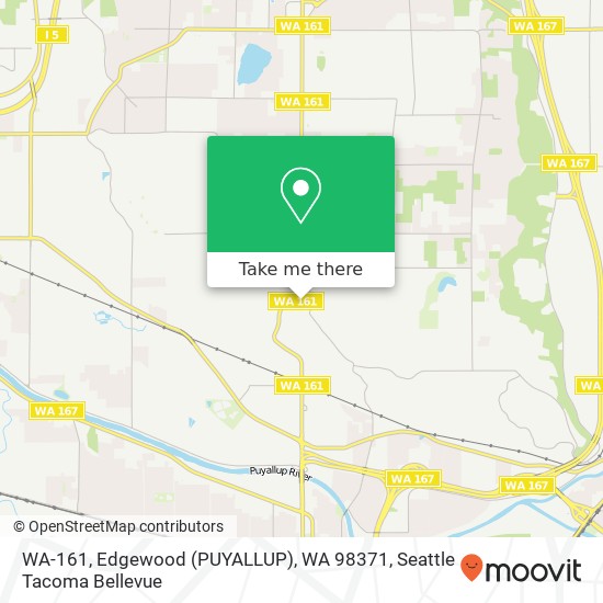 Mapa de WA-161, Edgewood (PUYALLUP), WA 98371